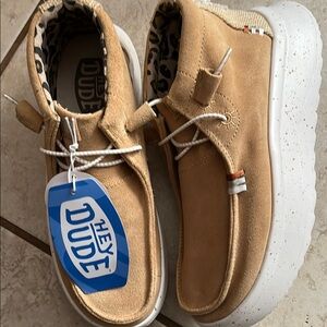 Hey Dude Tan Suede Shoes